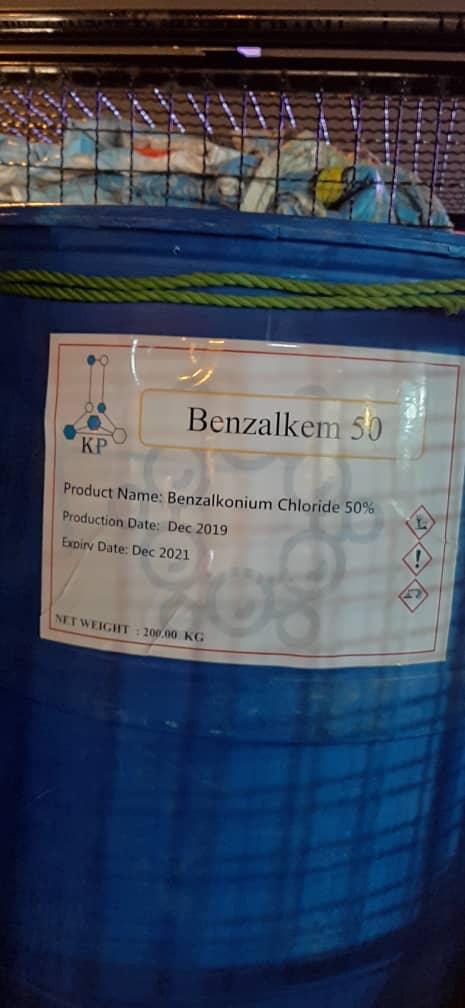 بنزال 50% که برای تولید ضد عفونی کننده استفاده میشود 